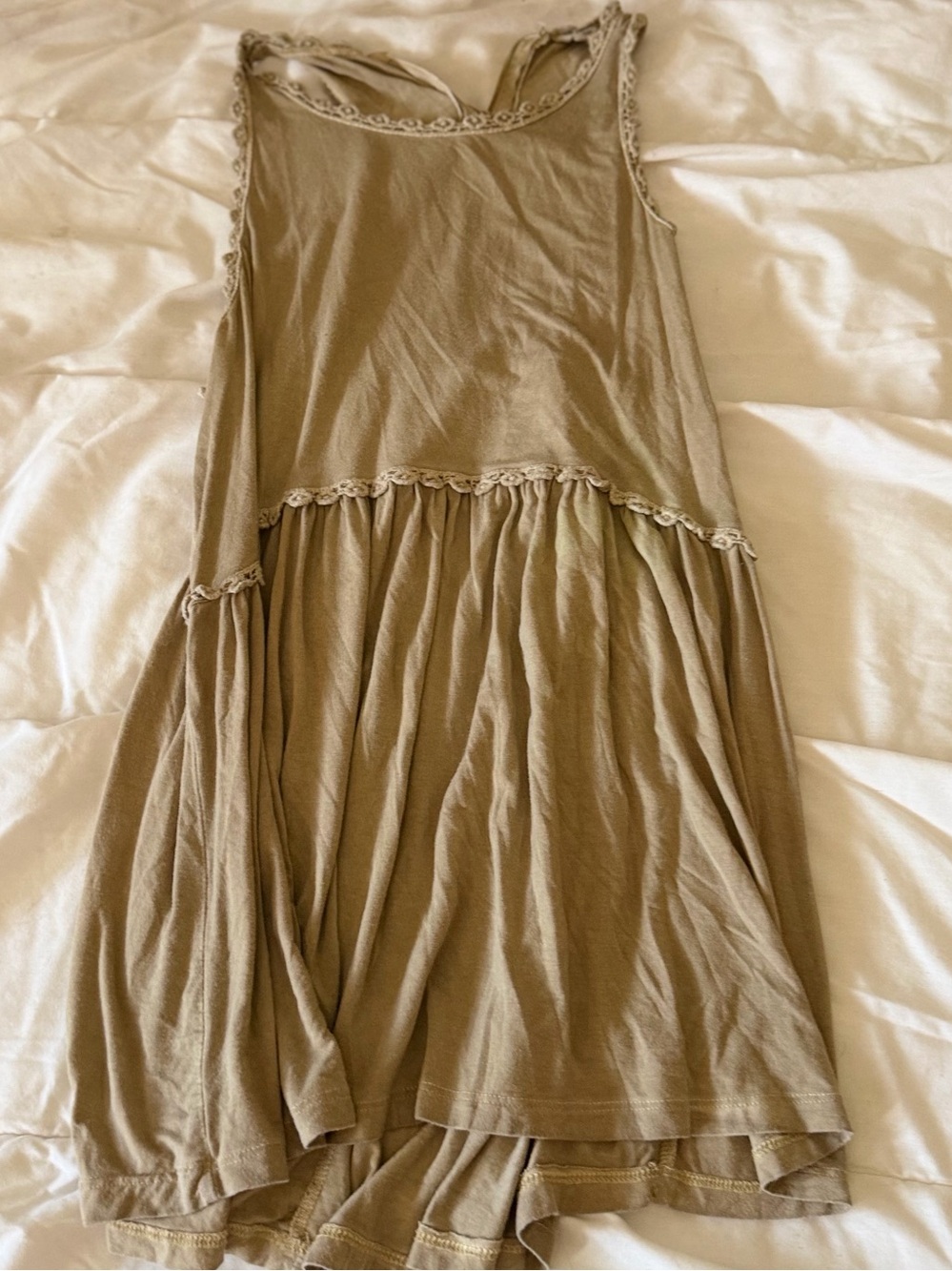 Women's Taupe Flowy Tiered Skirt